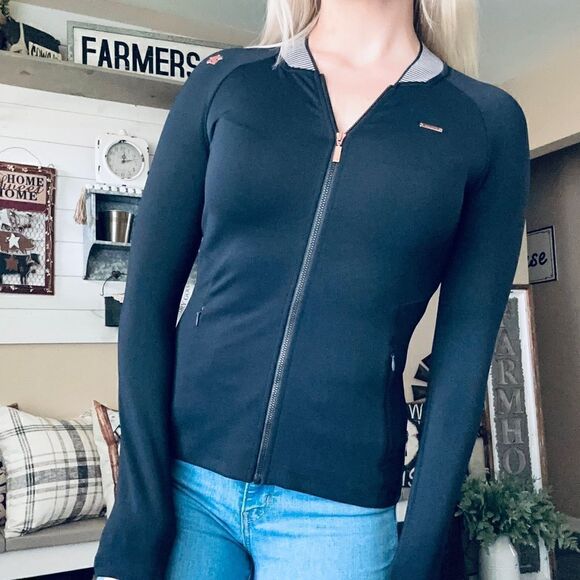 Descente black full zip gorpcore outdoor cycling jacket - Picture 2 of 12